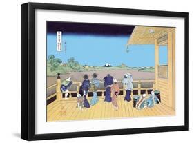 View of Mount Fuji from the Porch-Katsushika Hokusai-Framed Premium Giclee Print