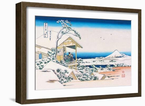 View of Mount Fuji in Winter-Katsushika Hokusai-Framed Art Print