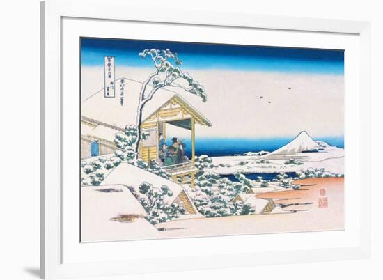 View of Mount Fuji in Winter-Katsushika Hokusai-Framed Premium Giclee Print