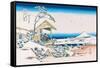 View of Mount Fuji in Winter-Katsushika Hokusai-Framed Stretched Canvas