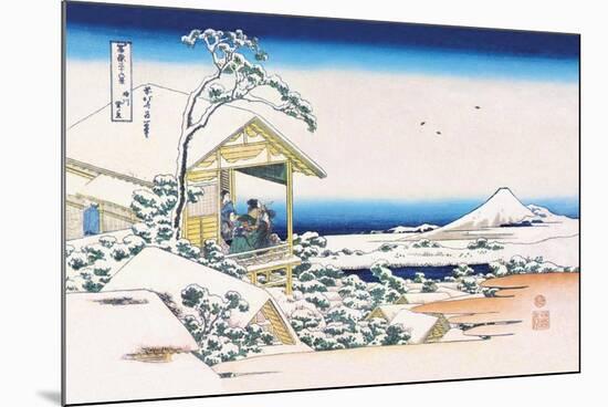 View of Mount Fuji in Winter-Katsushika Hokusai-Mounted Art Print