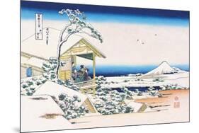 View of Mount Fuji in Winter-Katsushika Hokusai-Mounted Art Print