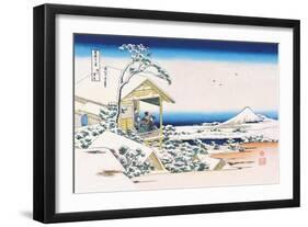 View of Mount Fuji in Winter-Katsushika Hokusai-Framed Art Print