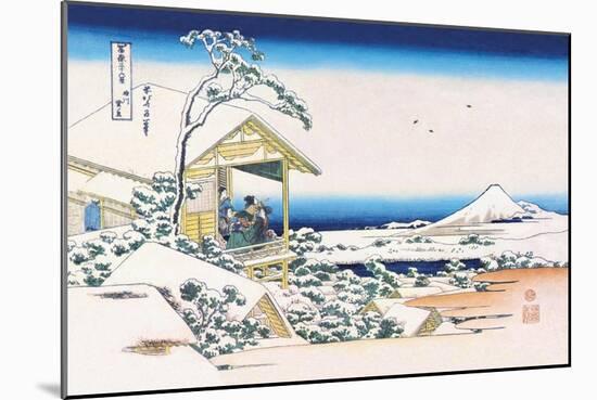 View of Mount Fuji in Winter-Katsushika Hokusai-Mounted Art Print