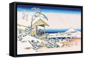 View of Mount Fuji in Winter-Katsushika Hokusai-Framed Stretched Canvas