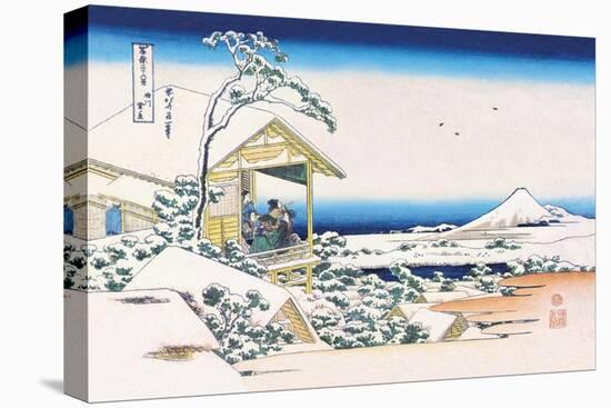 View of Mount Fuji in Winter-Katsushika Hokusai-Stretched Canvas