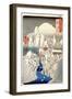 View of Mount Haruna in the Snow, from "Famous Views of the 60 Odd Provinces"-Ando Hiroshige-Framed Giclee Print