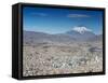View of Mount Illamani and La Paz, Bolivia-Ian Trower-Framed Stretched Canvas