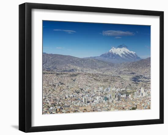 View of Mount Illamani and La Paz, Bolivia-Ian Trower-Framed Photographic Print