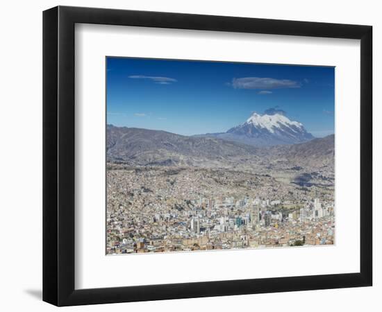 View of Mount Illamani and La Paz, Bolivia-Ian Trower-Framed Photographic Print