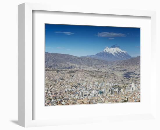 View of Mount Illamani and La Paz, Bolivia-Ian Trower-Framed Photographic Print