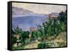 View of Mount Mareseilleveyre and the Isle of Maire, circa 1882-85-Paul C?zanne-Framed Stretched Canvas