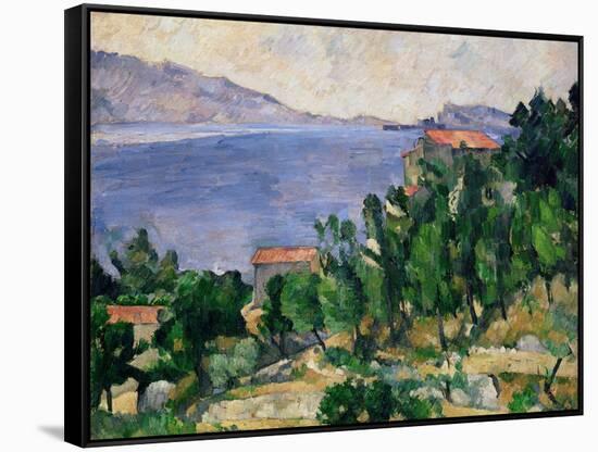 View of Mount Mareseilleveyre and the Isle of Maire, circa 1882-85-Paul C?zanne-Framed Stretched Canvas