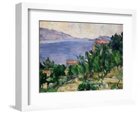 View of Mount Mareseilleveyre and the Isle of Maire, circa 1882-85-Paul C?zanne-Framed Premium Giclee Print