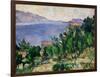 View of Mount Mareseilleveyre and the Isle of Maire, circa 1882-85-Paul C?zanne-Framed Premium Giclee Print