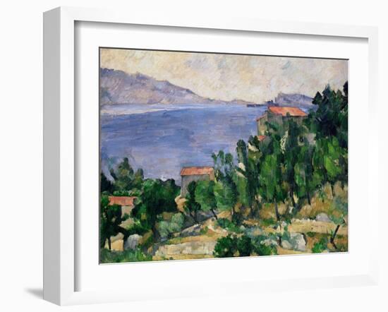 View of Mount Mareseilleveyre and the Isle of Maire, circa 1882-85-Paul C?zanne-Framed Giclee Print