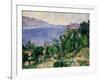 View of Mount Mareseilleveyre and the Isle of Maire, circa 1882-85-Paul C?zanne-Framed Giclee Print