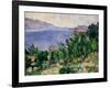 View of Mount Mareseilleveyre and the Isle of Maire, circa 1882-85-Paul C?zanne-Framed Giclee Print