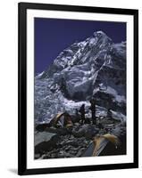 View of Mount Nuptse from Everest Base Camp, Nepal-Michael Brown-Framed Premium Photographic Print