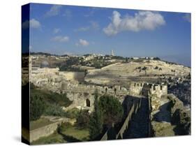 View of Mount of Olives, Jerusalem, Israel, Middle East-Simanor Eitan-Stretched Canvas