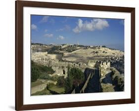 View of Mount of Olives, Jerusalem, Israel, Middle East-Simanor Eitan-Framed Photographic Print