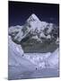 View of Mount Pumori from Khumbu Ice Fall, Nepal-Michael Brown-Mounted Photographic Print