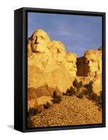 View of Mount Rushmore National Memorial, Keystone, South Dakota, USA-Walter Bibikow-Framed Stretched Canvas