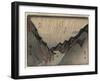 View of Mount Suzuka in Tsuchiyama, 1837-1844-Utagawa Hiroshige-Framed Giclee Print