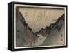 View of Mount Suzuka in Tsuchiyama, 1837-1844-Utagawa Hiroshige-Framed Stretched Canvas