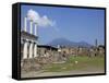 View of Mount Vesuvius From the Ruins of Pompeii, Campania, Italy, Europe-null-Framed Stretched Canvas