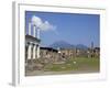 View of Mount Vesuvius From the Ruins of Pompeii, Campania, Italy, Europe-null-Framed Photographic Print