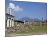 View of Mount Vesuvius From the Ruins of Pompeii, Campania, Italy, Europe-null-Mounted Photographic Print