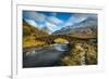 View of mountains and Cattle Bridge in winter-Frank Fell-Framed Premium Photographic Print