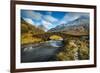 View of mountains and Cattle Bridge in winter-Frank Fell-Framed Premium Photographic Print