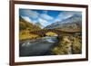 View of mountains and Cattle Bridge in winter-Frank Fell-Framed Photographic Print