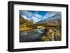 View of mountains and Cattle Bridge in winter-Frank Fell-Framed Photographic Print