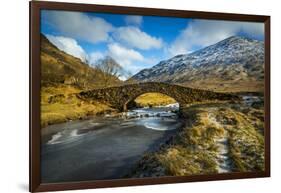 View of mountains and Cattle Bridge in winter-Frank Fell-Framed Photographic Print