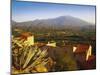 View of Mt Canigou from a Rustic Village, Pyrenees Orientales, Languedoc-Rousillon, France-David Hughes-Mounted Photographic Print