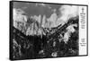 View of Mt. Whitney - Lone Pine, CA-Lantern Press-Framed Stretched Canvas