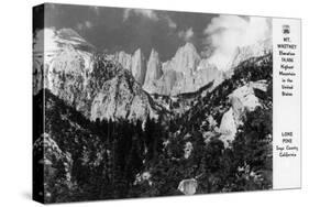 View of Mt. Whitney - Lone Pine, CA-Lantern Press-Stretched Canvas