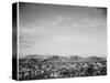 View Of Mts Desert Shrubs Highlighted Fgnd, Death Valley National Monument, California 1933-1942-Ansel Adams-Stretched Canvas