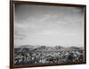 View Of Mts Desert Shrubs Highlighted Fgnd, Death Valley National Monument, California 1933-1942-Ansel Adams-Framed Art Print