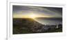View of Muizenberg Beach at sunrise, Cape Town, Western Cape, South Africa, Africa-Ian Trower-Framed Photographic Print