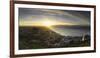 View of Muizenberg Beach at sunrise, Cape Town, Western Cape, South Africa, Africa-Ian Trower-Framed Photographic Print