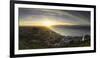 View of Muizenberg Beach at sunrise, Cape Town, Western Cape, South Africa, Africa-Ian Trower-Framed Photographic Print