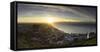 View of Muizenberg Beach at sunrise, Cape Town, Western Cape, South Africa, Africa-Ian Trower-Framed Stretched Canvas