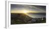 View of Muizenberg Beach at sunrise, Cape Town, Western Cape, South Africa, Africa-Ian Trower-Framed Photographic Print