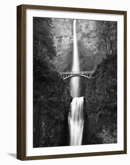 View of Multnomah Falls in Columbia Gorge, Oregon, USA-Walter Bibikow-Framed Premium Photographic Print