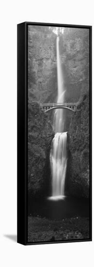 View of Multnomah Falls in Columbia Gorge, Oregon, USA-Walter Bibikow-Framed Stretched Canvas