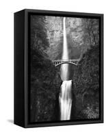 View of Multnomah Falls in Columbia Gorge, Oregon, USA-Walter Bibikow-Framed Stretched Canvas